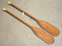 PAIR TIMBER OARS