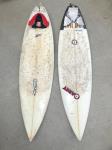 2 FIBREGLASS SURF BOARDS