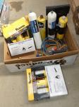 BOX OF GAS CARTRIDGES & FITTIN