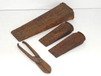 3 STEEL WEDGES & SMALL SNIPS