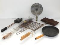 BOX OF CAMP COOKWARE ETC