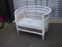1743 · PAINTED WICKER 2 SEATER OUTDOO