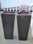 1744 · PAIR OF BLACK GLAZED TERRACOTT