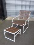 1745 · TIMBER & METAL CHAIR WITH FOOT