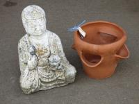1808 · CONCRETE BUST OF THE BUDDHA &