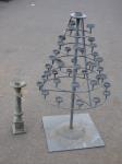 1827 · METAL XMAS TREE CANDLE HOLDER