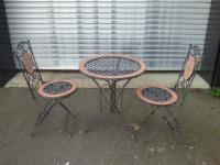 1831 · METAL 3 PIECE OUTDOOR SETTING