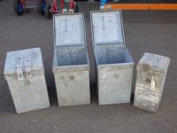 1863 · 4 LOCKABLE METAL BALLOT BOXES