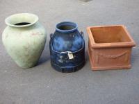 1873 · 2 PLANTERS & A PAINTED CREAM C