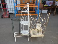 1874 · 4 METAL PLANT STANDS & A METAL