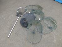 1892 · A LANDING NET & 5 CRAB NETS