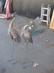 1939 · 2 METAL CRANE FIGURES H-100 CM