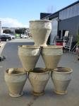 1965 · 6 POLY PLANTERS - PAINTED H-60