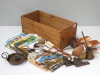 TIMBER BOX OF UTENSILS, DOOR S