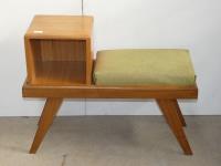 Mid-Century Telephone Bench H-