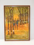 Framed Batik Depicting Rubber
