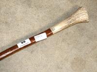 99 · TIMBER WALKING STAFF WITH ANTL