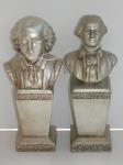 124 · 2 CAST RESIN BUSTS (GEORGE WAS