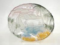 Moulded Glass Oval Bowl Featur