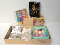 2 Boxes Cotton Thread, Beads,