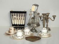 Box Of Cruet, Candlestick, Tri