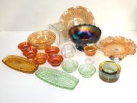 2 Boxes Of Carnival Glass, Art