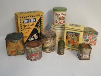 171 · BOX OF OLD TINS