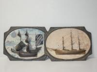 2 X 1972 Moulded Plastic Ship