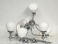 190 · 2 PAIRS OF ART DECO HANGING LI