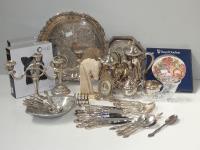 223 · 2 BOXES OF SILVER PLATED CUTLE