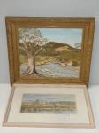 2 Original Artworks Oil On Boa