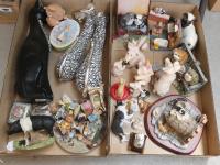 2 Boxes Of Resin Figurines & C