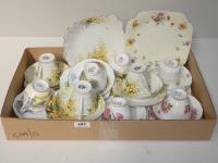 257 · BOX OF BONE CHINA TRIOS & 2 SE