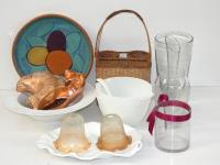 332 · TUB OF VASES, FISH MOULDS ETC