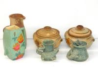 338 · BOX OF ART POTTERY INCLUDING H
