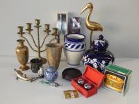 BOX OF BLUE & WHITE GINGER JAR