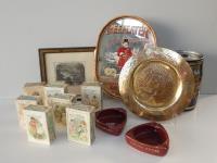 378 · BOX OF LAUNCESTON PRINT, OLD STARCH BOXES & A BEEF