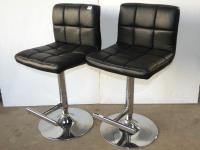 Pair Of Gas Lift Bar Stools