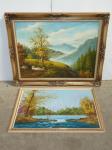 2 GILT FRAMED LANDSCAPE PAINTI