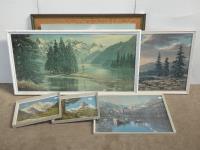 6 Vintage European Mountain Sc