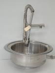 Round Stainless Steel Sink Wit