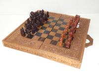 CARVED INDONESIAN CHESS SET