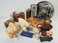 3 BOXES OF VINTAGE TELEPHONES,