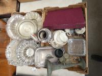 2 Boxes Of Silver Plate, China