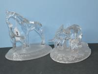 602 · 2 MOULDED GLASS FIGURES OF AFR