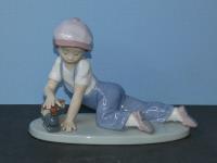 Lladro Figure 'Boy With Train'