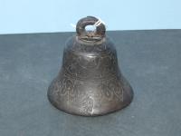 624 · SMALL BRONZE CARVED BELL H-9 C