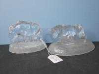 2 Moulded Glass Figures Of Ani