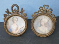 Pair Of Miniature Portraits In
