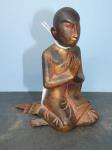 Carved Wooden Tibetan Figure O